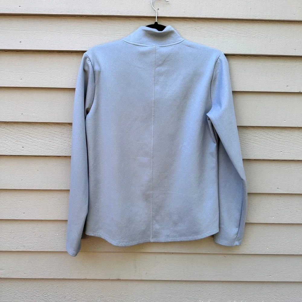 Nike Therma-FIT Womens Medium Quarter Zip Pullover Light Grey Activewear Top